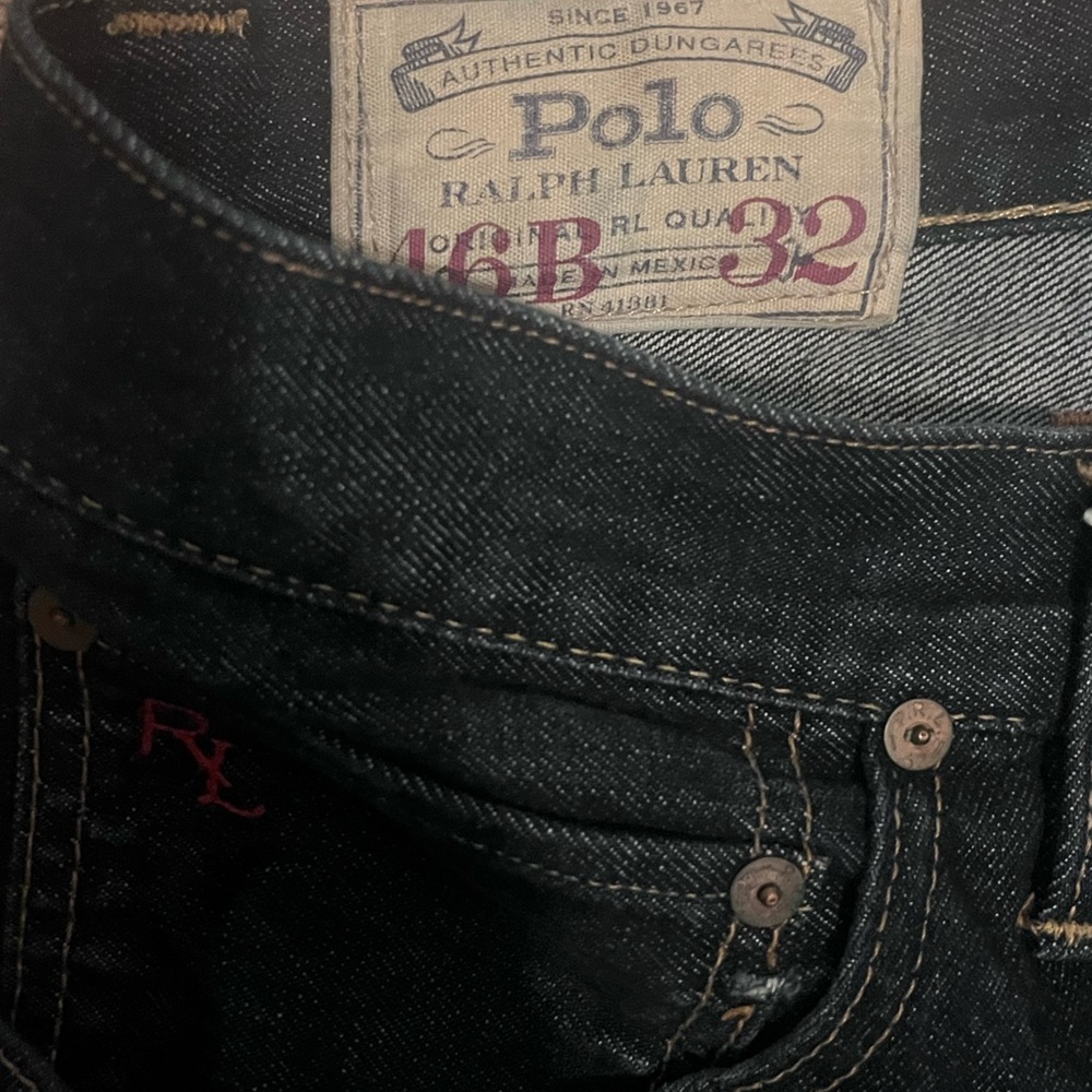 Polo by Ralph Lauren Men's Dark Blue Relaxed Jeans - Size 46B/32